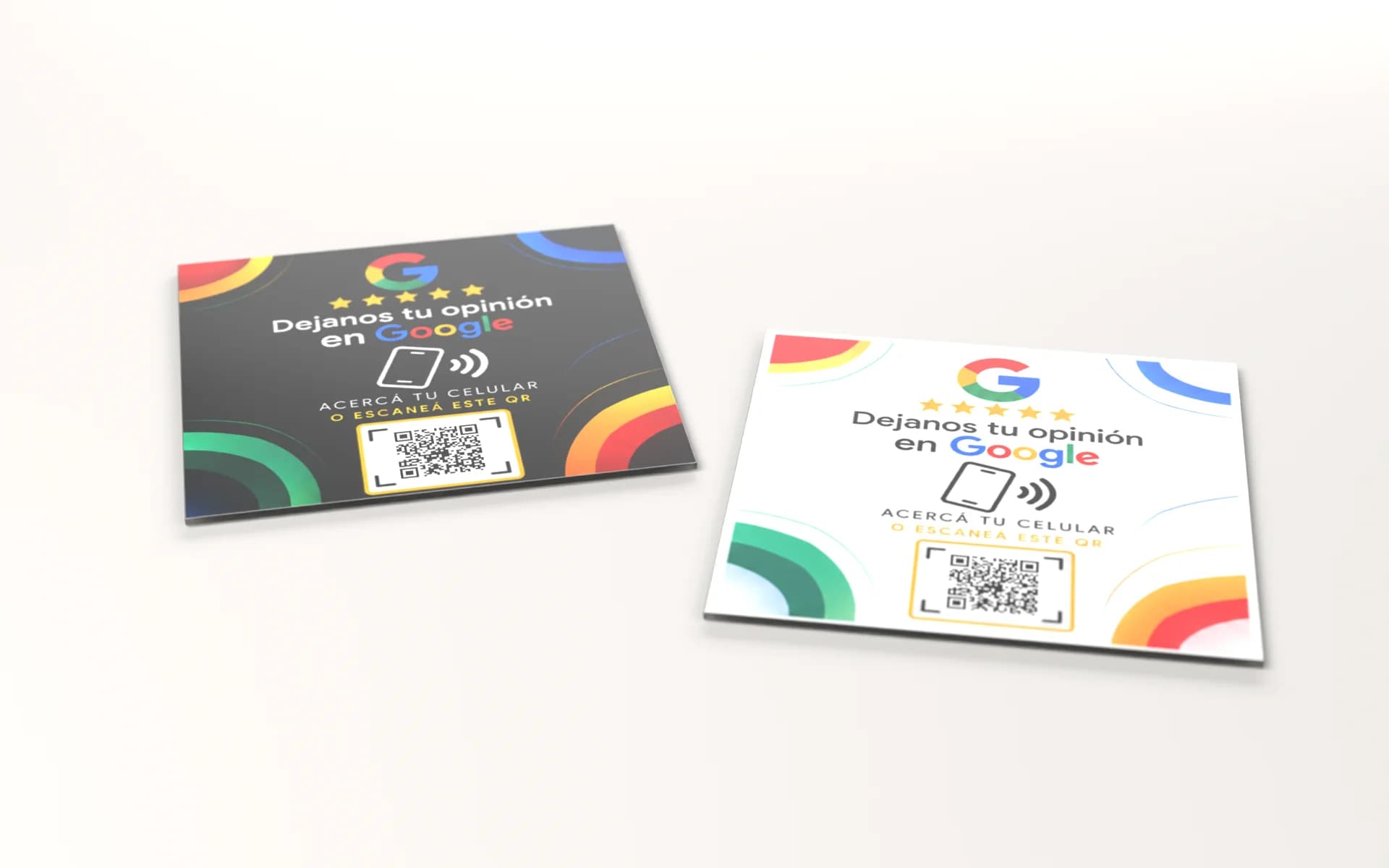 Acrílico Premium pegable NFC + QR negro y blanco, acrílico de 1,5 mm con el diseño al ras